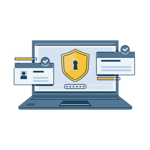 Secure HIPAA-compliant telehealth icon
